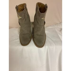 Qupid Ankle Boots Aztec Print Faux Suede Western Cowgirl Womens Size 8